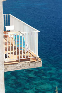 Bonifacio Balkon ber dem Meer