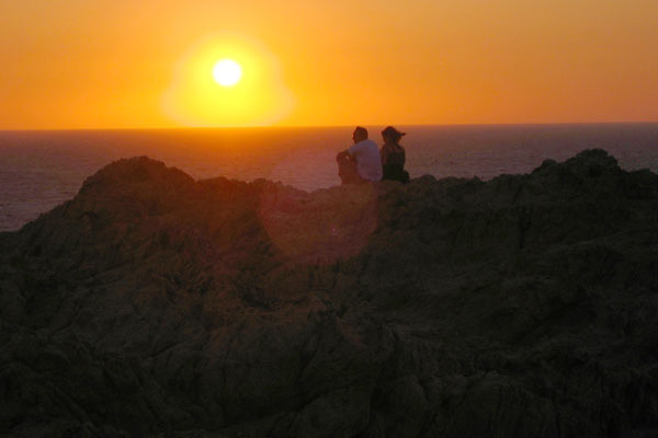 Sonnenuntergang auf der Insel