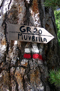 Der Aufstieg zum A Muvrella fhrt ber den GR20